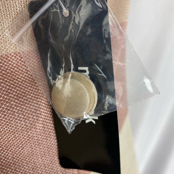 Misook Women's NWT Tan Striped Button Up Long Sleeve Ponte Knit Sweater XS/C40 - Picture 8 of 11